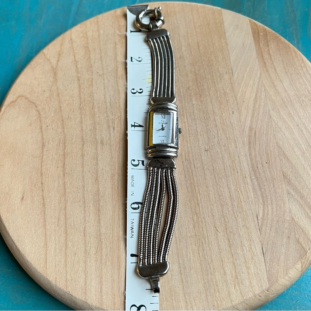 Cheval Ladies Rectangular Silver Tone Multi Stran… - image 7